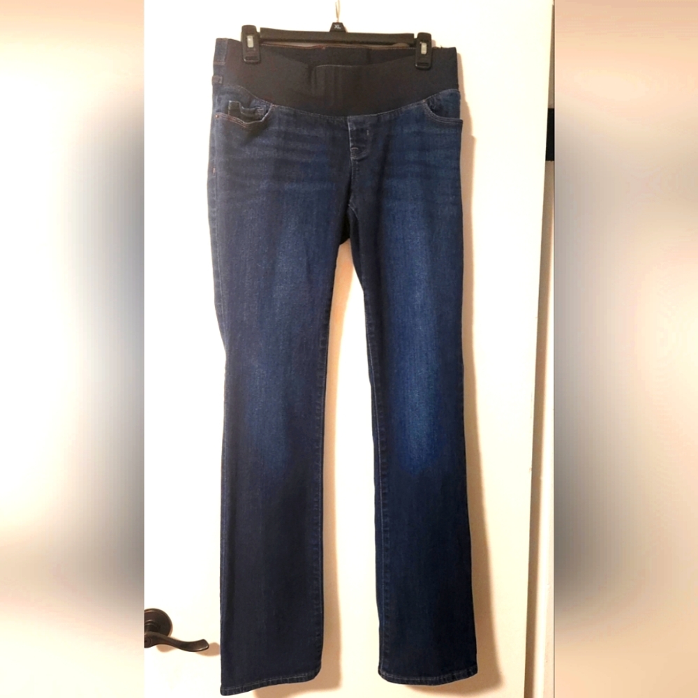 Maternity Front Low Panel Boot-Cut Jeans